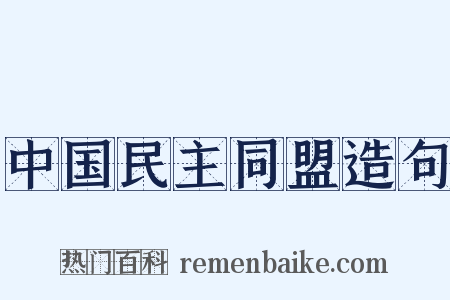 中国民主同盟造句是什么意思的图片